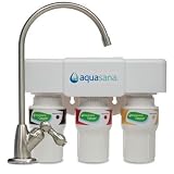 Aquasana AQ-5300.55  3-Stage Under Counter Water Filter System with Brushed Nickel Faucet