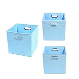Modern Littles Organization Bundle-3 Storage Bins, Sky Blue [並行輸入品]