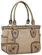 American West Sagebrush Beige Leather Tote Handbag Western Purse