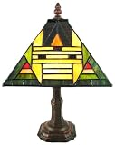Mission Style Stained Glass Shade Table Lamp Light