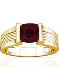 14K Yellow Gold Cushion Cut Ruby Solitaire Ring
