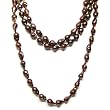 HinsonGayle Extreme Baroque Collection Handpicked Ultra-Luster 10-11mm Chocolate Fireball Baroque Cultured Pearl Rope Necklace (14k Yellow Gold)