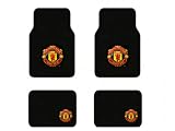 A Set of 4 Universal Fit Front and Rear Logo Plush Carpet Floor Mats - Football Manchester United