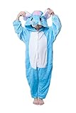 Newcosplay Children Unisex Pajamas Kids Animal Costume Cosplay Sleeping Wear (125, Blue Elephant)