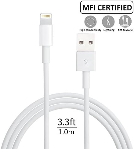 LSoug Lightning Cable, [Apple MFi Certified] 3.3ft (1 meter) USB Charging Sync Cord, for iOS Devices iPhone 6s 6s Plus 6 6 Plus 5s 5c 5, iPad Pro Mini Air iPad5, iPod and More