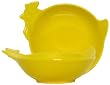 Stoneware Pottery Yellow Chicken Bowl 7"D, 2"H Set / 2