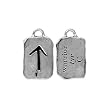 tyr - Warrior, Ancient Runes of Prophecy Pewter Pendant on Cord Necklace