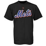 Majestic New York Mets Black Wordmark Short Sleeve T-shirt