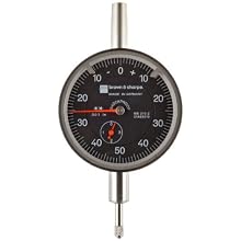 Brown & Sharpe Dial Indicator, Inch, 4.0-48 Thread, 0.374" Stem Diameter