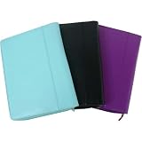 Baekgaard Genuine Leather Caribbean Blue Lemon Portfolio with pad, pen, pockets