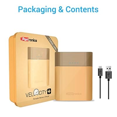 Portronics Velocity 13400 mAh Power Bank-Golden