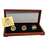 Cleveland Indians 24Kt Gold And Infield Dirt 3 Coin Set