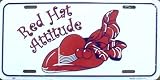 LP - 438 Red Hat Attitude License Plate - X039
