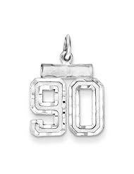 Sterling Silver Small #90 Charm