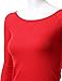 Doublju Womens Long Sleeve Waffle Knit Thermal Top