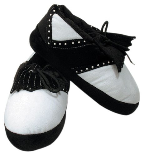 ProActive Sports Golf Slippers, Black and White, Medium (Size 9-10)