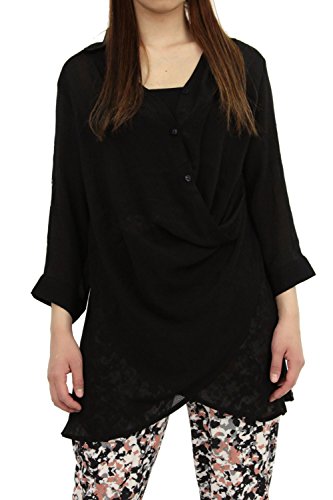 (スピナッシュ) SPINASH シャツ チュニック 大きいサイズ レディース M L LL 3L ドレープ ブラウス ロング