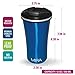 MIRA Stainless Steel Insulated Travel Car Mug | Leak & Spill Proof, Easy to Clean Lid | Double Wall Vacuum Insulated Coffee & Tea Mug Keeps Hot or Cold for Hours | 12 Oz (350 ml) | Blue