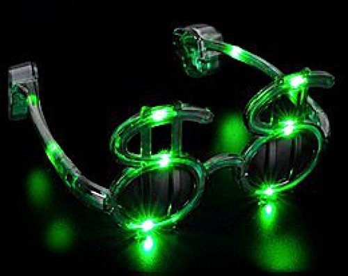 Flashing Dollar Sign Sunglasses