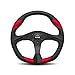 MOMO QRK35BK0R Quark Red 350 mm Urethane Steering Wheel
