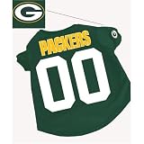 Officially Licensed by the NFL - Green Bay Packers Dog Football Jersey - Large