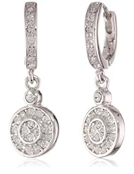 Crystal Pave Hugger Drop Earrings