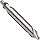 Magafor 135 Series High Speed Steel Combined Drill and Countersink, Uncoated (Bright) Finish, Bell Style, 60 and 120 Degrees, #11 Size, 0.125" Body Diameter