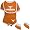 Texas Longhorns Orange Infant Football Bib & Booties Set