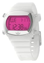 Adidas ADH1935 Unisex Red Digital Display White PU Strap Watch
