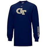 Nike Georgia Tech Yellow Jackets Navy Blue Classic Logo Long Sleeve T-shirt