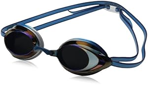 Speedo Vanquisher 2.0 Mirrored Swim Goggle, Pacific Blue