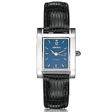 Brown University Women's Swiss Watch - Blue Quad Watch with Leather Strap