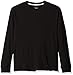 French Toast Boys Long Sleeve Thermal Waffle Tee T-Shirt Black, Large (10/12)