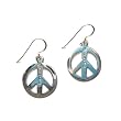 Peace Set Sterling Silver Mini Earrings with Inscribed Peace Lettering