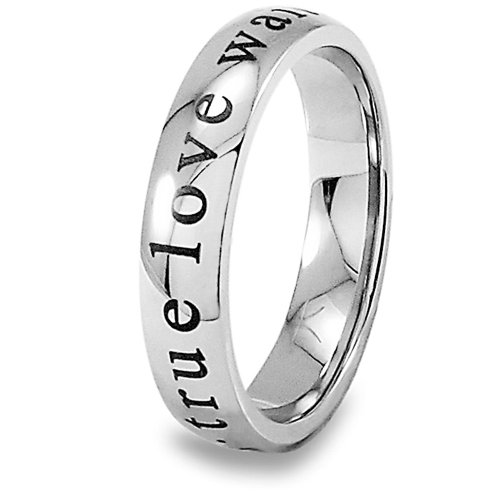 True Love Waits Stainless Steel Ring (4.5 mm) - Sizes 4-11