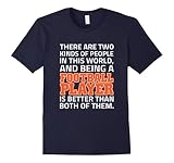 Men's Football is Better Player Fans Graphic T-Shirt Small Navy