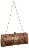 SONDRA ROBERTS NEW YORK Snakeskin Leather Clutch