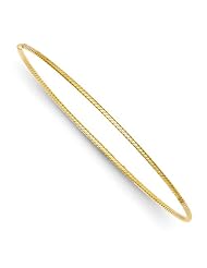14k 1.5mm Twist Slip-On Bangle Bracelet