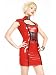 Sexy Wet Look Mock Neck Red Mini Dress Dominatrix Fetish Womens Lingerie