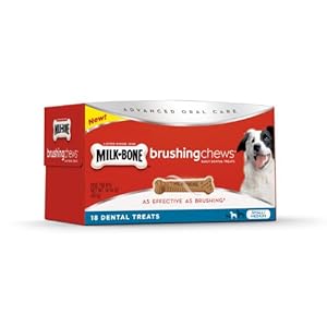 Milk-Bone Brushing Chews Daily Dental Small/Medium Dog Treats Value Pack, 14.14 Ounce