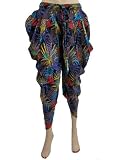 Womens Boho Trousers Print Harem Baggy Aladdin Dhoti Style Capri 38l