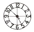 30" Trendy Oversized Numbers Open Frame Iron Wall Clock