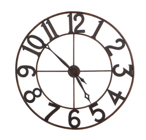 30 Trendy Oversized Numbers Open Frame Iron Wall Clock