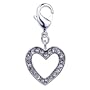 Amore Lavita(tm) Classic Heart 925 Sterling Silver Clasp Pendant Charms