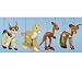 Exotic Animals Assortment (Gazelle, Llama, Kangaroo, Elk) Small Marionettes Set
