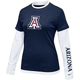 Nike Arizona Wildcats Ladies Navy Blue 2-in-1 Long Sleeve T-shirt