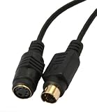 S-Video Male to Female Extension Cable Gold Plated 12 Ft