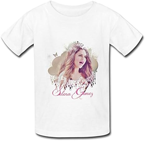IIP powerful boy's Selena Gomez fashion shirt tee shirt for kids White M