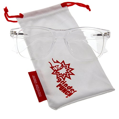 grinderPUNCH Wayfarer Crystal Clear Frame Lens Transparent Sunglasses Eyeglasses grinderPUNCH Wayfarer Crystal Clear Frame Lens Transparent Sunglasses Eyeglasses