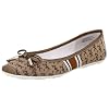 AK Anne Klein Women's Imprint Fabric Flat